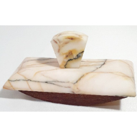 Marmeren inktstel met vloeirol